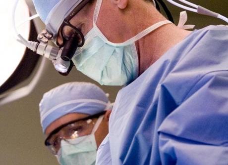 Image of general surgeon in operating room
